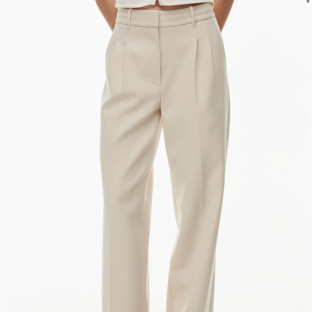ARITIZIA Wilfred Effortless High-Rise Wide-Leg Trousers in BIRCH